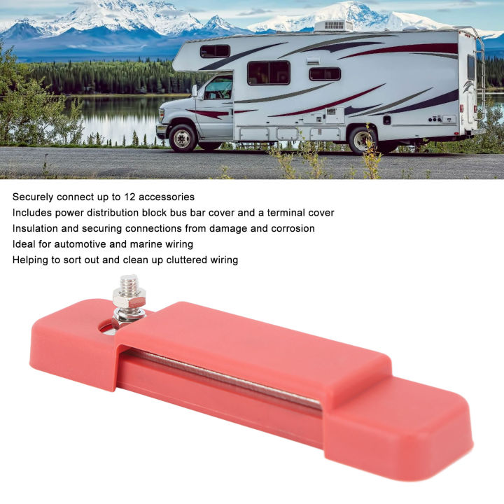 Terminal%20Power%20Distribution%20Block%20Kit%20Red%2020Amps%20Power%20Distribution%20Block%20Bus%20Bar%20Precise%20Aluminum%20Alloy%20for%20Truck%20for%20Car%20-%20Image%202
