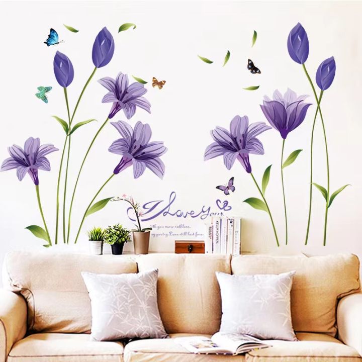 Lavender%20purple%20dream%20flower%20Beautiful%20Home%20Decoration%20animals%20tree%20bridge%20baby%20children%20cartoon%20bedroom%20room%20decor%20wall%20stickers%20removable%20kids%20nursery%20decal%20sticker%20Wall%20Decoration%20Stickers%20wall%20deco%20-%20Image%204