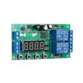 2 Channel Timer Delay Relay Modul-e AC 220V LED Display 0.01s~999min Adjustable Pulse Trigger Power Off Circulation Timing Switch Circuit Automatic Control. 