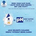 NIVEA Milk Delights Face Wash Moisturizing Honey For Dry Skin 100ml, 100 ml. 