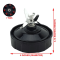 Blender Replacement Parts for Ninja, 4 24Oz Cups with To-Go Lids, 7 Fins Extractor Blade, for Nutri Ninja Auto IQ. 