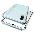 For Samsung Galaxy A90 5G Transparent Soft Gel TPU Reinforced Corners Cushion Bumper Shockproof Drop Protection Case Cover. 