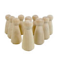 10Pcs Peg Dolls Handmade Unfinished Wood Weddings Cake Doll Unpainted DIY Crafts Home Room Shelf Decor Kids Toys Birthday Gifts. 