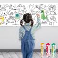 Kids Drawing Paper Large Coloring Roll For Kids Toddler Art And Creativity Toys Continuous Coloring Paper Roll For Toddler Ages. 