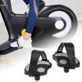 Exercise Bike Bicycle Pedals with Adjustable Straps Short 14mm spindle. 
