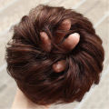 Women Natural Rubber Band Hairpieces Drawstring Fake Hair Curly Chignon Synthetic hair Messy Hair Donut Bun Elastic Band. 