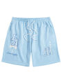 Men's Lightning Graphic Print Drawstring Casual Summer Beach Shorts Hawaii Surfing Short Pants Swim Trunks Y2k Leisure Shorts. 
