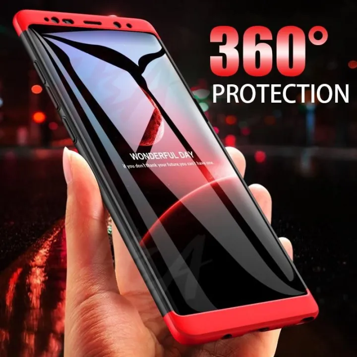 360° Case for Samsung Galaxy Note10 Plus, S10, S8 ,S8 Plus, Note 9, S10 Plus, Note 8, S6 Edge, S7 Edge, S9, S9 Plus S6 Edge Plus Protection 360 Matte Black PC Cover Full Slim Cover with a Free Screen Protector