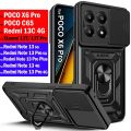 For POCO X6 Pro C65 M6 Pro 4G Redmi 13C Note 13 Pro Plus 5G Case Slide Camera Lens Protect Cover for Xiaomi 13T Pro Funda. 