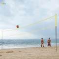 Badminton Net Set Volleyball Net with Pump and Ball Mesh Standard Braided Net for Beach Games Playing Yard Indoor Outdoor Sport Training. 