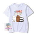 Premium We Bare Bears CN Cotton Cartoon Crew Neck Short Sleeve Tshirt For Men Women. 