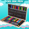 180pcs Wooden Box Color Pen Set Children's Painting Watercolor Pen Multi-color Puzzle Birthday Gift. 