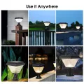 Outdoor Pillar Lights Solar Charging IP65 Waterproof Column Lamp Post Lights Courtyard Lamp Headlight Pillar Fence Post Garden lights For Courtyard Fence Column. 
