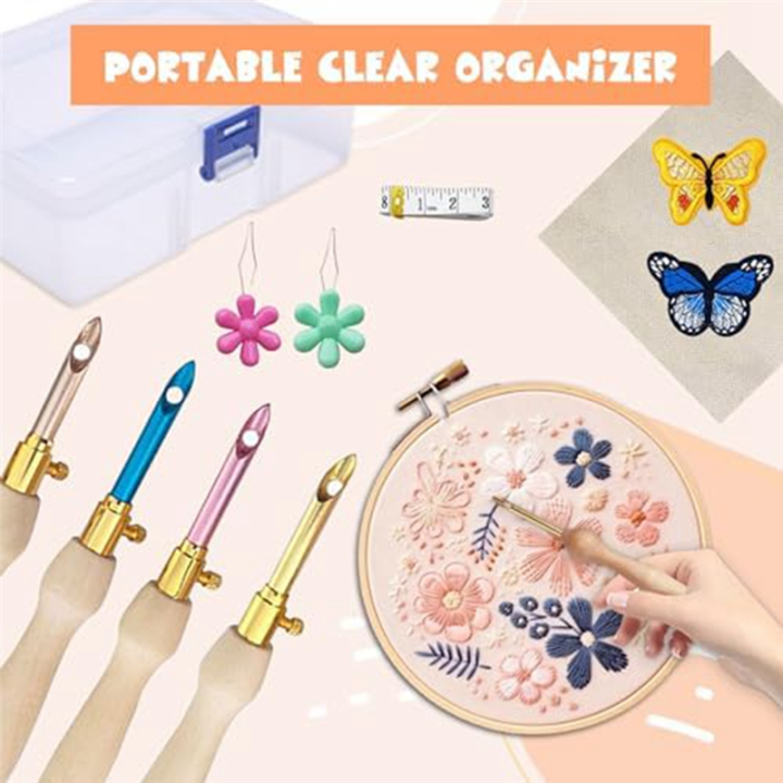 35Pcs%20Punch%20Needle%20Kit%20Punch%20Needle%20Tool%20for%20Embroidery%20Floss%20Stitching%20Beginner%20-%20Image%204