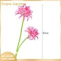 Enigma- Artificial Red Spider Lily 2pcs Realistic Red Spider Lily Silk Flowers for Wedding Home Office Decor Faux Floral Arrangement for Table Centerpiece Indoor Fake Flower. 