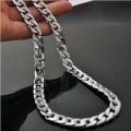 Men's Stainless Steel Silver Curb Chain Necklace 8mm x 60cm. 