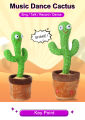 Dancing Cactus Rechargeable Plush Toy Shake Funny Early Education Toy English Songs Cute Plush Toy playing with babies Dance Music Talk back and Lights. 