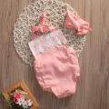 【BestGO】Newborn Infant Baby Girl Jumpsuit Headband Floral Romper Outfits Sunsuit Clothes - intl. 
