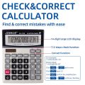 Large 14-Digit Joinus JS-705 LCD Display Desktop Calculator with Check & Correct Function, Solar Battery Dual Power Calculator, Large Computer Keys Electronics Calculator for Office School Calculating. 