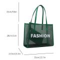 Fashion Transparent Handbag for Women 2023 PVC Clear Bag Travel Ladies Shoulder Bags with Purse Large Capacity Eco Beach Tote. 