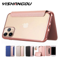 Luxury Wallet Flip Book PU Leather Case For iPhone 15 Pro 15 Pro Max Plus Transparent Clear Cover Shell|n. 