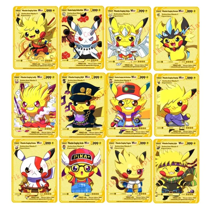 pokemon%20cards%20golden%2027%20Styles%20Pokemon%20Pikachu%20Cosplay%20Goku%20Luffy%20Gold%20Metal%20Saint%20Seiya%20Toys%20Hobbies%20Hobby%20Collectibles%20Game%20Collection%20Anime%20CardsParty%20Games%20Crafts%20-%20Image%202