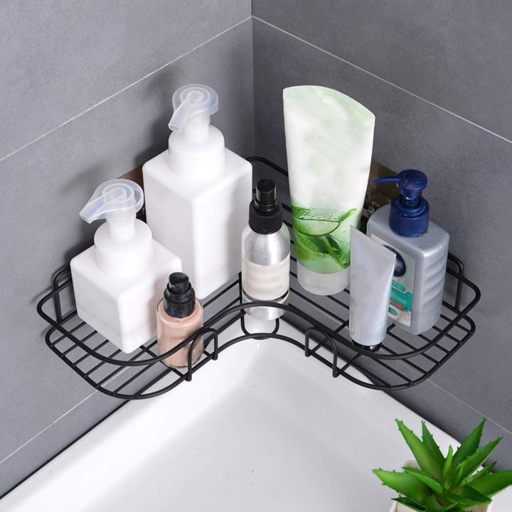 Piesome Multipurpose Kitchen Bathroom Corner Shelf Wall Mount Storage Rack Bathroom Rack Soap Holder Storage Box Shower Rack Shelf, Bathroom Racks and Shelves, Bathroom Stands And Racks