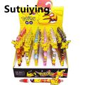 Sutuiying 6pcs Anime Pokemon Pikachu Press Gel Pens For Writing Cute 0.5mm Black Ink Neutral Pen Promotional Gift Office School Supplies. 