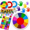 16cm Funny 6 Colors Ink Pad Stamp DIY Finger Painting Craft Cardmaking For Kids Montessori Drawing 0-12 Months Baby Toys. 