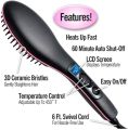 Sonashi Simply Straight Ceramic Hair Straightening Brush - Advanced LCD Display Electric Brush for Smoother, Shinier Hair. 