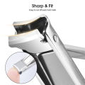 HEGRUS Nail Clippers Keychain Nail Clipper Stainless Steel Nail Clipper Foldable Nail Cu-tter 4 In 1 Multifunctional Nail Care Tools EDC Utility Tool with Nail Clipper Pocket Kni-fe Scissors Tweezers. 