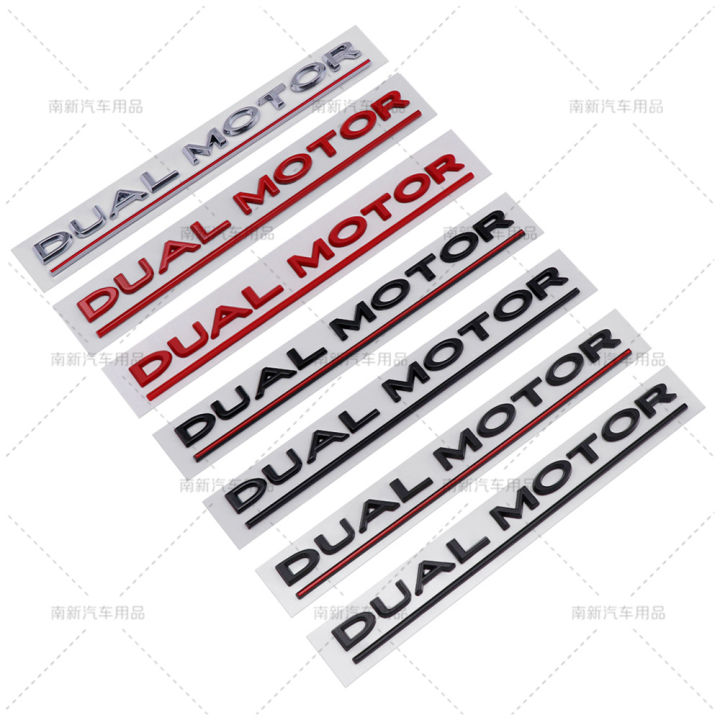 Applicable to Tesla MODEL 3 Car Badge Modification Tail Tag DUAL MOTOR ...