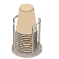1 Piece Paper Cup Dispenser Cup Holder Cup Organizer Storage Cup Dispenser 23x13cm B. 