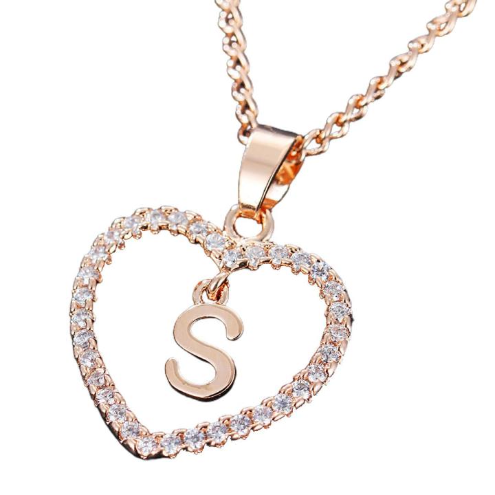 Wedding Necklace Extension Chain Name Initials Charm Necklace