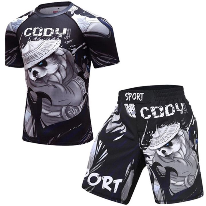 %E3%80%9013%20S%E3%80%91%20Boxing%20Set%20Compression%20Rashguard%20BJJ%20Kickboxing%20Tight%20T-shirts%20Muay%20Thai%20MMA%20Fitness%20Sportsuit%20-%20Image%205