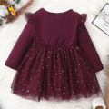 Toddler Baby Girl Party Dress Daddy's Girl Long Sleeve Princess Dress 0-2 Years Autumn Clothes. 