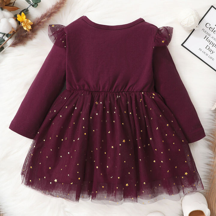 Toddler%20Baby%20Girl%20Party%20Dress%20Daddy's%20Girl%20Long%20Sleeve%20Princess%20Dress%200-2%20Years%20Autumn%20Clothes%20-%20Image%204