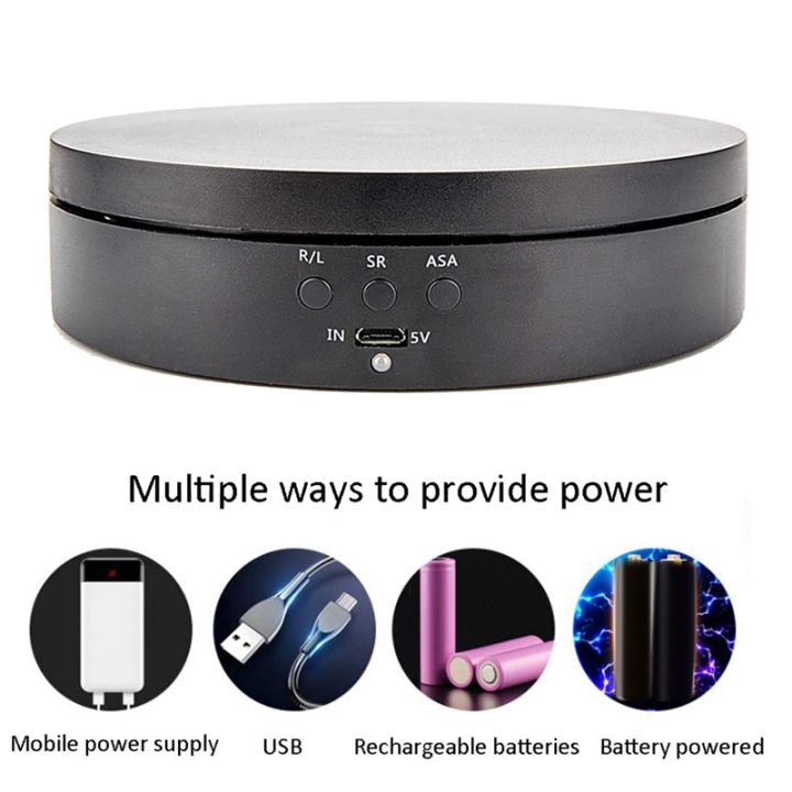 Black%20Rechargeable%20Turntable%20Display%20Stand,%20360%20degree%20Rotation%20Speed/Angle%20Adjustable%20for%20Photography/Jewelry%20Display%20-%20Image%205