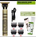 METAL & STEEL BODY Vintage T9 Hair Trimmer Metal Body Hair Cutting Machine Men's Electric Shaver Rechargeable Hair Trimmer Beard Clipper Barber Hair Cut. 