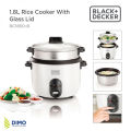 Black+Decker 1.8L Rice Cooker With Glass Lid – OGB-RC1850-B5. 