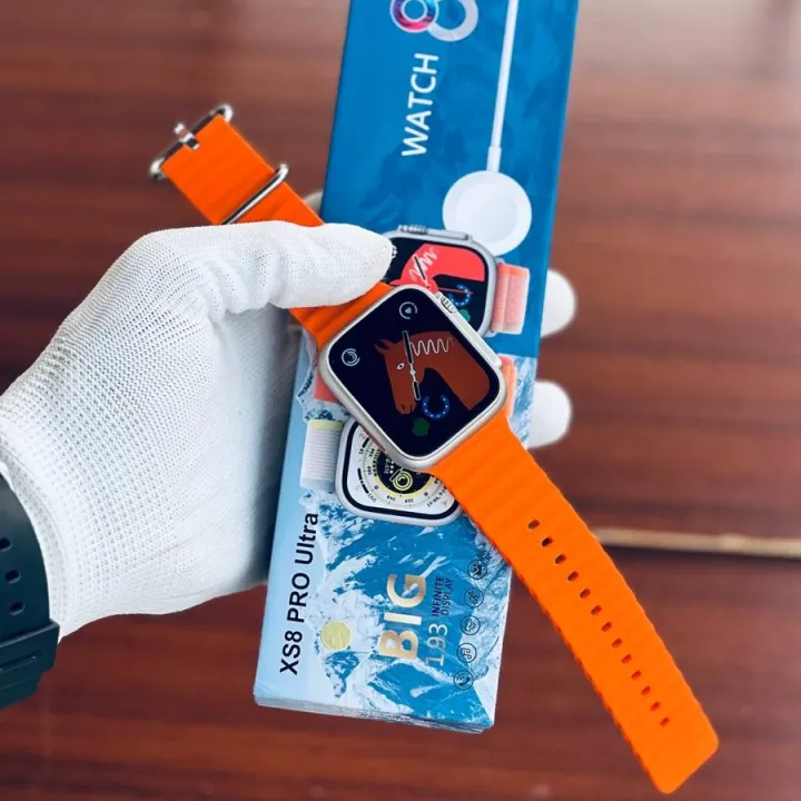 8%20Series%20XS8%20Pro%20Ultra%20Smart%20Watch%20Ocean%20Band%20Loop%20Wrist%20Strap%20-%20Orange%20-%20Image%204
