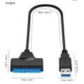 [ZVPT] USB 3.0 to SATA 2.5" External Hard Disk Drive Adapter Reader For SSD HDD Cable DSF. 