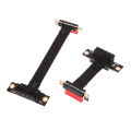 PCIE X1 Riser Cable Dual 90 Degree Right Angle Extension Cable PCI Express 1x Riser Card Ribbon Extender. 