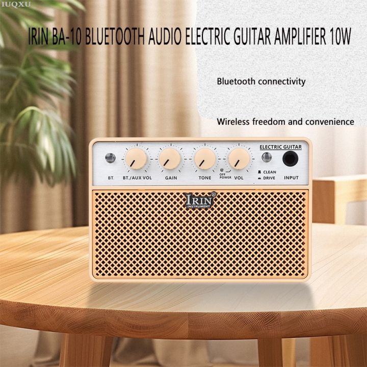 IUQXU IRIN BA-10 Electric Guitar Mini Amplifier 10W Bluetooth Conne ctivity Electric Guitar Bass Mini Amplifier Practice Accessory