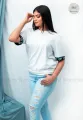 100 % Cotton Butterflies Band Print Baggy T-shirt. 