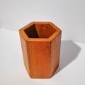 Wood Pen Holder, Office Pen Holder, Six Side, Stationery Holder, Desk Organizer, Wood Pencil Holder, Wooden Pencil & Pen Holder.. 
