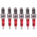 spark scooter-6pcs x Spark Plug-Red & Silver. 