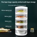 5Pcs Food Storage / 5 Layer Food Storage / 5 Tier Food Storage / Dish Cover / Insulation Food Cover /  Meal Table Dust Cover / Cover /  Leftovers. 