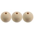 30x Natural Ball Wood Spacer Beads 25mm(1inch) -Jewellery Making Findings,DIY Crafts Wood Color. 