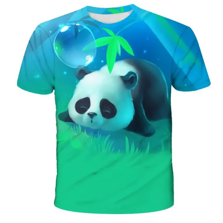 Fashion%20Cute%20Panda%20Animel%203d%20Printed%20Men%20Women%20Children%20Clothing%20Short%20Sleeve%20T-shirt%20Bamboo%20Shoots%20Theme%20Classic%20Tees%20Top%20Male%20-%20Image%203